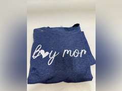 MNLYBABY Boy Mom Shirts for Women Oversized Mama T-Shirt Mom Life Gift for Mama Letter Print Causal Crew Neck Tops size L 10