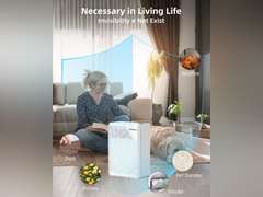 Air Purifiers for Home Up to 1736 sqft, LAMPICK Air Purifier for Home Pets with Night Light, Sleep Mode, Fragrance Sponge, PM2.5 Detector, True H13 HEPA Filter Carbon Filters Air Cleaners for Bedroom 110