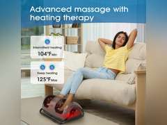 TISSCARE Foot Massager with Heat, FSA HSA Eligible, Shiatsu Foot Massager for Plantar Fasciitis, Neuropathy, Circulation and Pain Relief, Remote Control, Deep Kneading, Gifts for Women Men Mom Dad 130