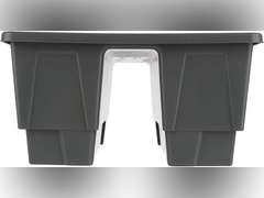 Railing Planter - 20.75-Inch Flower Box with Drainage Insert - 6-Gallon Outdoor Planter Box - Deck, Porch, or Balcony Planter by Pure Garden (Gray) 52