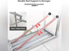 Scaffolding Equipment, Portable Folding Scaffolding, Multipurpose Work Platform Scaffold Tower Ladder Stool Work Bench, 882 Lbs Load, Galvanized Steel (Size : 5.91ft) 113