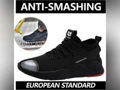 SUADEX Steel Toe Shoes for Men Women Lightweight Safety Work Sneakers for Construction Indestructible Breathable 9.5 44