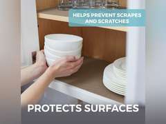 HOME GENIE Shelf Drawer and Cabinet Liner, Durable with Strong Grip, 24in x 20 FT, Non Adhesive Liners Protect Kitchen Cabinets and Cupboard, Pantry, Bathroom Drawers and Shelves, Desks, Light Taupe 36