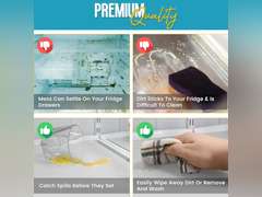 Refrigerator Liners for Shelves (8 Pack) by Linda s Essentials - Non-Adhesive Shelf or Drawer Liner, BPA-Free Fridge Mats for Kitchen & Cabinets, Easy to Clean, Ideal Household Essentials(Multi Color) 10