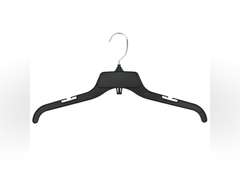 NAHANCO 484B Plastic Top Hangers, Lightweight, 17", Black (Pack of 200) 73