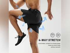 MIER Men's Workout Running Shorts Quick Dry Active 5 Inches Shorts with Pockets, Lightweight, Breathable size XS 20