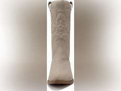 Soda Red Reno Western Cowboy Pointed Toe Knee High Pull On Tabs Boots All-White size: 6.5 18