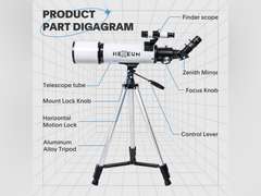 Telescope 80mm Aperture 600mm - Astronomical Portable Refracting Telescopes Fully Multi-Coated High Transmission Coatings AZ Mount with Tripod Phone Adapter, Wireless Control, Carrying Bag. 90