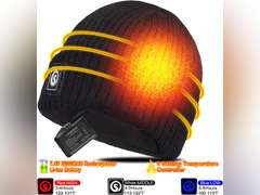 Sun Will Battery Heated Beanie Hat,Electric Rechargeable Warm Winter Heated Fleece Cap 60