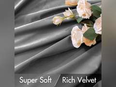(Similar)Grey Velvet Curtains 84 inches 2 Panels - Luxury Blackout Curtains for Bedroom Living Room Thermal Insulated Super Soft Window Drapes Rod Pocket & Back Tab, W52 x L84 inches 46