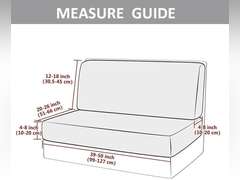 PU Leather RV Dinette Cushion Covers, Waterproof Slipcovers for RV Furniture Dinette Cushion Covers Anti-Slip RV Sofa Cover Camper Cushion Covers(Khaki,2 Set) 49