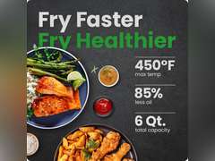 CHEFMAN 6 Quart Dual Basket Air Fryer Oven with Easy View Windows, Sync Finish, Hi-Fry, Auto Shutoff, 2 Independent 3Qt Nonstick Dishwasher Safe Frying Baskets, Digital Double Air Fryer - Black 90