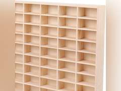 Wood Car Display Rack Toy, Book Organizer Shelf Shelves,Storage,Toys Storage Stand Organizer for Doll,Diecast Car,Collectibles Counter Store, 66 grids 80