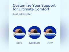 Water Pillow - Elite Collection, Fiber Pillow. Orthopedic Pillow for Neck Pain Relief, Adjustable Water Pillow for Sleeping. (Single Pillow), White 92