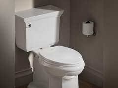 Kohler 4774-0 Brevia with Quick-Release Hinges, White, Elongated Toilet Seat 33