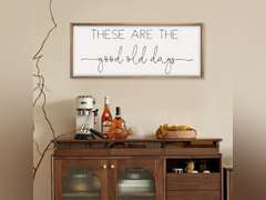 35 11.8 Inches These Are The Good Old Days Sign, Wooden Family Motivational Quote Wall Art, Living Room Bedroom, Rustic Farmhouse Home Decor 40