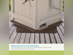 Suncast 225 ft. Swivel Hideaway Hose Reel with Hose Guide and Crank Handle, Mocha/Taupe 139