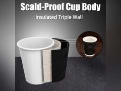 Lamosi 8 oz Disposable Coffee Cups - 120 Pack, Insulated Corrugated Paper Cups, Kraft Ripple Wall Cups for Hot Beverage or Cold Drinks (Black) packing damage 26