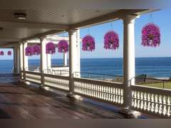 Hanging Baskets Artificial Flowers for Outdoor Interior Decor, Artificial Daisies Flowers Shrubs Plants with Baskets for Home Porch Garden Patio Patio Spring Summer Decor(Violet) 34