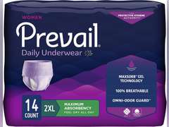 First Quality 51713101 Lavender Prevail Daily Underwear - Pack of 3 (42 count) XXL 49