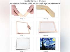 2-Set DIY Canvas Stretcher Bars 16x20 Inch Canvas Frame for Oil Paintings,Prints,Paint by Numbers & Posters 30