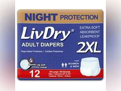 LivDry 2XL Overnight Adult Diapers for Women and Men, Max Protection Incontinence Underwear (XX-Large, 12-Pack) 37
