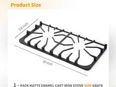 807327101 Burner Grate Replacement Parts for Frigidaire Stove Parts Kenmore Gas Range Parts 20 x 9.6' Stove Surface Top Side Grate Cast Iron Rack 1 Pack 80