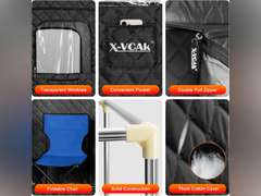 Sauna Box, Portable Steam Sauna, Portable Sauna for Home, Sauna Tent with Steamer, 9 Levels, 2.6 x 2.6 x 5.9 160