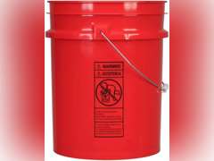 House Naturals 5 Gallon Premium HPDE Plastic Bucket - Made in USA Food Grade Storage Container, BPA Free All Purpose Pail (1, Red) 25