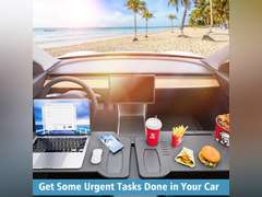 Car Desk Steering Wheel Tray, Foldable Car Table Tray, Car Desk for Laptop, Steering Wheel Desk for Eating and Traveling, Upgraded Design 50