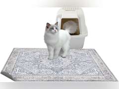 Blue Kitty Washable Litter Trapping Mat - 2 Pack, Large Reusable, 36x48 Inches, Paw-friendly, Waterproof, Non-slip, Compatible With Cat Box 29