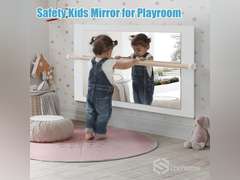 SLDIYWOW Wall Mirror Full Length, 4Pcs Full Body Mirror for Bedroom, Safety Unbreakable Mirror Great for Baby Kids Toddler, Full Body Mirror Tiles for Bedroom, Home Gym, Living Room 19