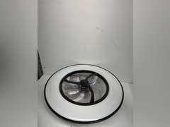 Low Profile Ceiling Fans with Lights, 22 Caged Modern Flush Mount Ceiling Fan with LED Light, Housing Finish Black, RGB Back Light (similar model) see pictures 160