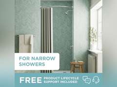 Zenna Home Rustproof Stall Size Curved Shower Curtain Rod for Small or Narrow Tubs and Showers, No Drill Tension or Permanent Mount Shower Rod, Easy Install, Adjustable 32 to 40 Inches, Brushed Nickel 45
