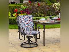 Arden Outdoor Dining Chair Cushion, 20 in x 20 in, Weather-Proof, Rain-Proof, Fade Resistant Patio Cushion for Patio, Dining, or Rocking Chairs 20 x 20, Clark Blue 32