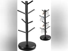 Coffee Cup Holder, Rotating Coffee Mugs Storage Rack, Coffee Counter Bar Organizer, Thicker Base Display Rack for Cafe Business Home 29