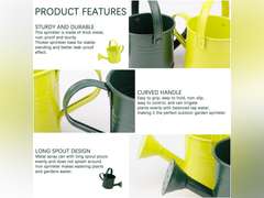 2Pcs Mini Sprinkler Bucket Kids Gardening Water Pot Metal Watering Can for Outdoor and Indoor House Plants, Dark Green/Light Green Cute Watering Can 13