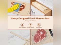 Food Warming Mat Electric Tray: Adjustable Silicone Heating Pad with 3 Temperature Settings 4 Timer Function Portable Roll Up Hot Plate for Buffets Party Gatherings Kitchen Warmer Countertop Holiday 39