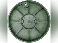 NDS 111BC Standard Series Round Valve Box Overlapping Cover-ICV, 10", Black/Green 25