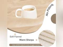 gogobunny Dog Blanket, Waterproof Reversible Sherpa Fleece Throw Blanket, Furniture Cover for Bed, Couch, Sofa Protection from Liquid Pee and Pet Fur of Puppy, Cat (Beige, 35*35inches) 24