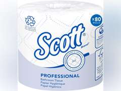 Scott Professional 100% Recycled Fiber Standard Roll Bulk Toilet Paper (13217), 2-Ply, Elevated Design, White, Individually Wrapped (80 Rolls of 473 Sheets, 37,840 Sheet Total) 60