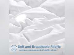 EASELAND All Season King Size Soft Quilted Down Alternative Comforter Reversible Duvet Insert with Corner Tabs,Winter Summer Warm Fluffy,White,90x102 inches 57