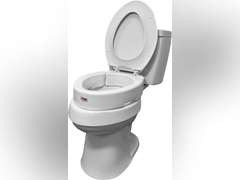 Carex Elongated Hinged Toilet Seat Riser, Adds 3.5 Inches of Height to Toilet, 300 Pound Weight Capacity, Raised Toilet Seat 30
