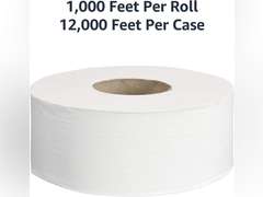 AmazonCommercial 2-Ply White 9' Jumbo Roll Toilet Paper/Bath Tissue (416972)|Bulk for Business |Septic Safe |Compatible with Universal Dispensers|FSC Certified |1000 feet per Roll (12 Rolls)() 39