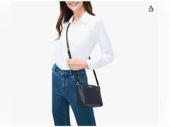 Kate Spade Monica Pebbled Leather Crossbody Bag Purse black WKR00258 70