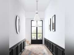 Modway Starlight 1-Light Pendant Light in White Polished Nickel 83