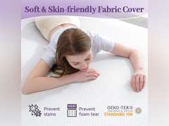 (Similar model)3 Inch Memory Foam Mattress Topper Twin XL Size for College Dorm, Ventilated High Density Pad for Back Pain, Bed Topper with Removable Soft Cover, CertiPUR-US Certified 70