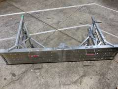 Scaffolding Equipment, Portable Folding Scaffolding, Multipurpose Work Platform Scaffold Tower Ladder Stool Work Bench, 882 Lbs Load, Galvanized Steel (Size : 5.91ft) 113