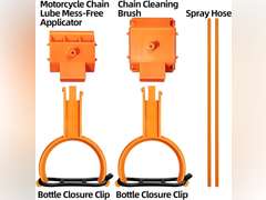 Motorcycle Chain Cleaning Kit, Bike Chain Oiler, Chain Lube Tool Kit for Motorsport Motorcycle, Bike Chain Cleaner, Streetbike Chain Oiler, (Applicable Sizes Include 428, 520, 525, 530 Chains) 17