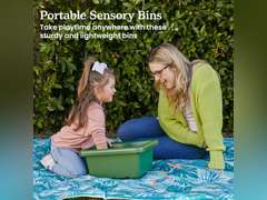 ECR4Kids Square Bin with Lid, Storage Containers, Hunter Green, 4-Pack 70